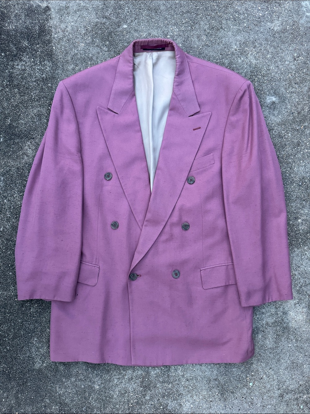 VTG Ferrini Men's Double-Breasted Mauve Pink  Blazer 40R
